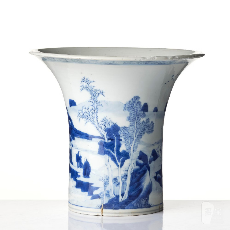 A blue and white porcelain fragment, - 图2